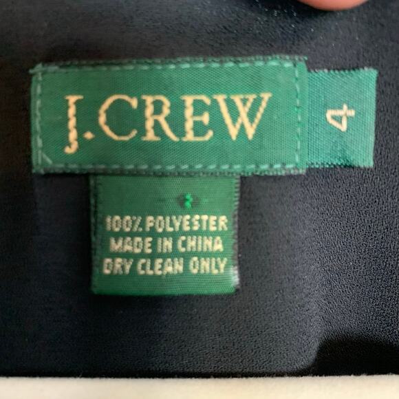 J. Crew Short Sleeve Black Velvet Empire Waist Dress Size 4 - Picture 3 of 4